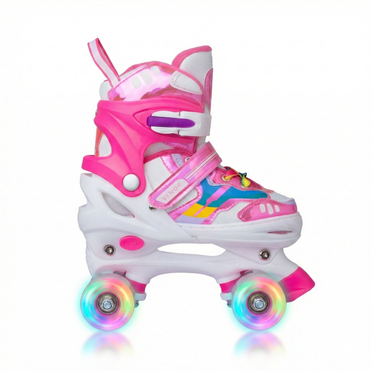 VENOR Ignite LED Side-By-Side Rulleskøjter - Shiny Pink-ScootWorld.dk